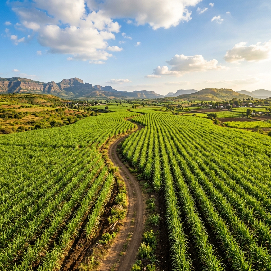 Flourishing agricultural field